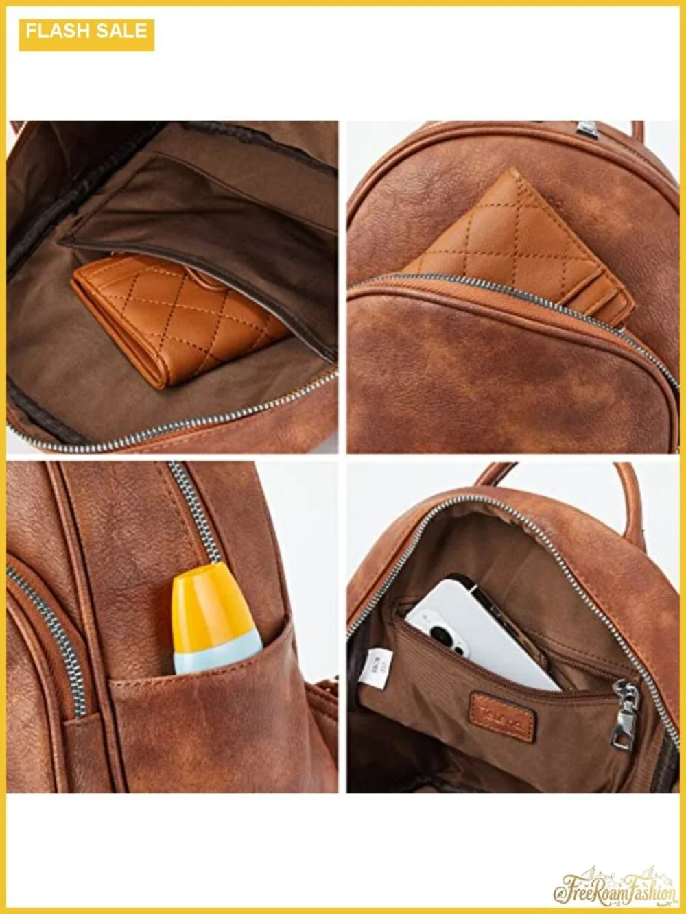 Mini Vegan Leather Backpack Purse for Women Travel Daypack